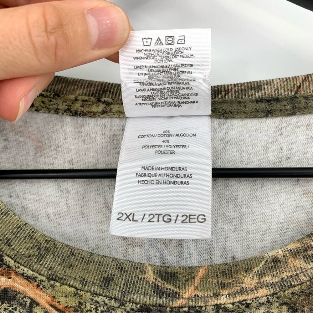 MOSSY OAK Brush Camo Set, T-Shirt and Pants Green Beige Brown 2XL / 14 - Picture 9 of 10